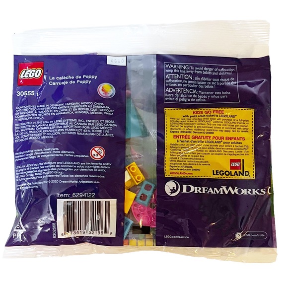 LEGO Trolls World Tour Poppy's Carriage 51 Pieces 30555 Ages 6+ New/Sealed - Picture 5 of 5